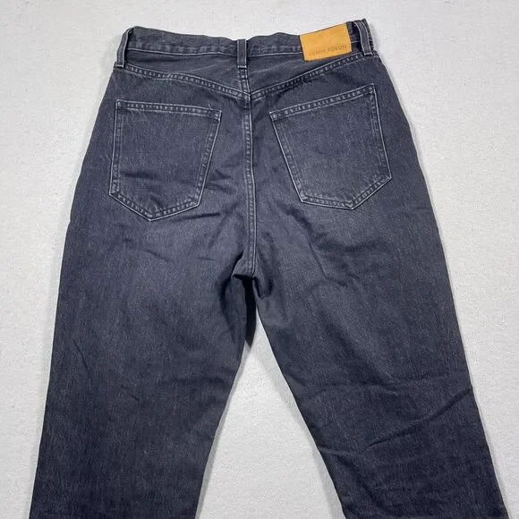 Aritzia Denim Forum‎ The BF High Rise Lose Jeans Women 28L Black Button Fly - Picture 12 of 14